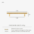 Solid Brass Hammered Handle – Handmade Cabinet & Drawer Pull