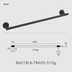 Brass Knurled Bathroom Accessories – Towel Bar, Hooks & Roll Holder Set