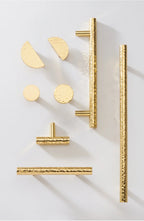 Solid Brass Hammered Handle – Handmade Cabinet & Drawer Pull