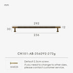 Solid Brass Linear Handle & Knob Set – Modern Textured Cabinet Pulls