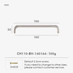 Solid Brass Bent Handle – Simple Modern Cabinet & Drawer Pull