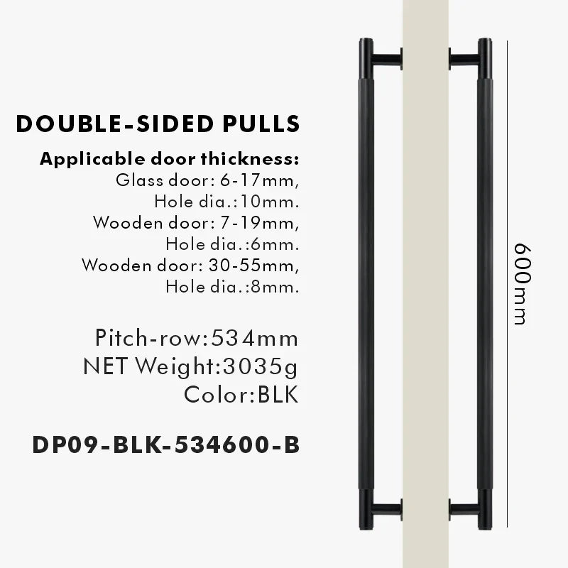 Brass Linear Door Pull Bar – Double or Single-Sided Handle