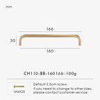 Solid Brass Bent Handle – Simple Modern Cabinet & Drawer Pull
