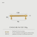 Solid Brass Rope Design Handle – Vintage T-Bar Cabinet & Drawer Pull