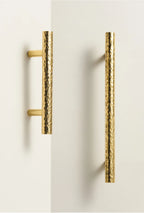 Solid Brass Hammered Handle – Handmade Cabinet & Drawer Pull