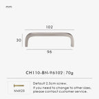 Solid Brass Bent Handle – Simple Modern Cabinet & Drawer Pull