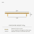 Solid Brass Hammered Handle – Handmade Cabinet & Drawer Pull