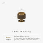 Solid Brass Linear Handle & Knob Set – Modern Textured Cabinet Pulls