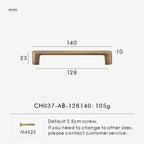 Solid Brass Handle – Simple Antique Brass Cabinet & Drawer Pull