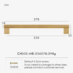 Solid Brass Linear Handle – Long T-Bar Cabinet & Drawer Pull