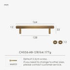 Solid Brass Knurled Handle – Diamond-Cut T-Bar & Long Pull