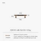 Solid Brass Linear Handle & Knob Set – Modern Textured Cabinet Pulls