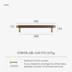 Solid Brass Knurled Handle – Modern T-Bar Cabinet & Drawer Pull