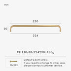 Solid Brass Bent Handle – Simple Modern Cabinet & Drawer Pull
