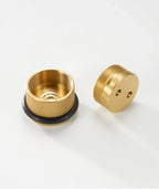 Brass Knurled Door Stopper – Adjustable Height Floor Mount