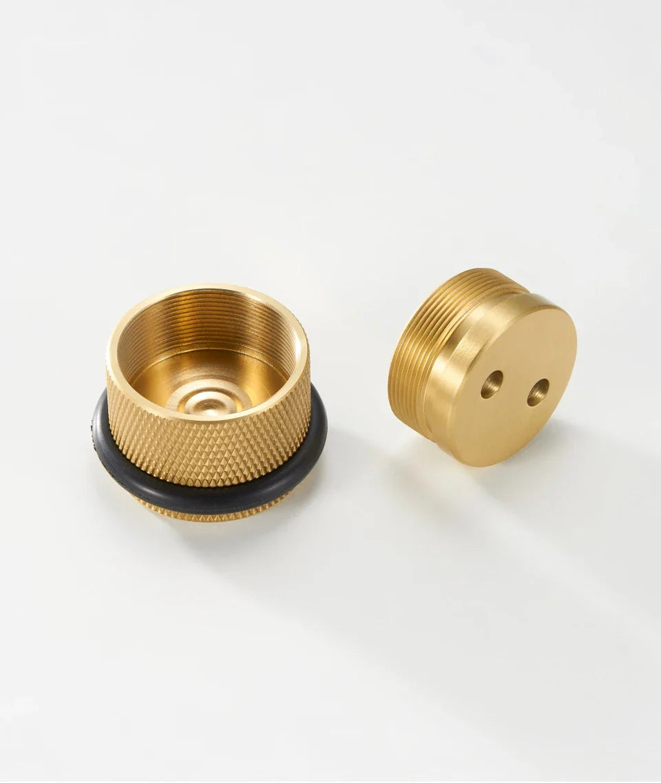 Brass Knurled Door Stopper – Adjustable Height Floor Mount