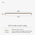 Solid Brass Bent Handle – Simple Modern Cabinet & Drawer Pull