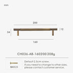 Solid Brass Cross Knurled Handle – Diamond-Cut T-Bar & Cabinet Knob