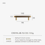 Solid Brass Knurled Handle – Modern T-Bar Cabinet & Drawer Pull