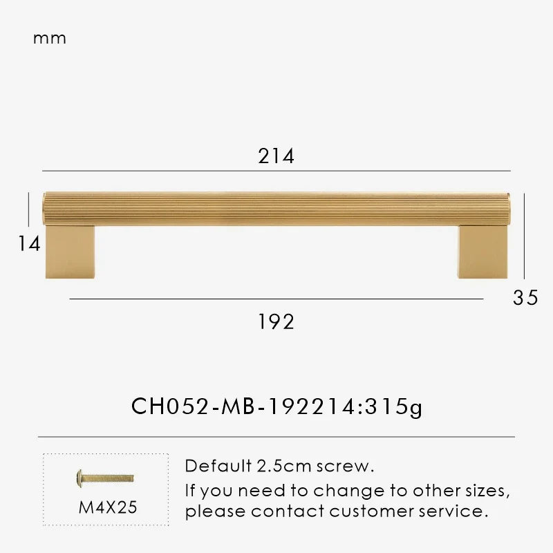 Solid Brass Linear Handle – Long T-Bar Cabinet & Drawer Pull
