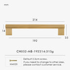 Solid Brass Linear Handle – Long T-Bar Cabinet & Drawer Pull