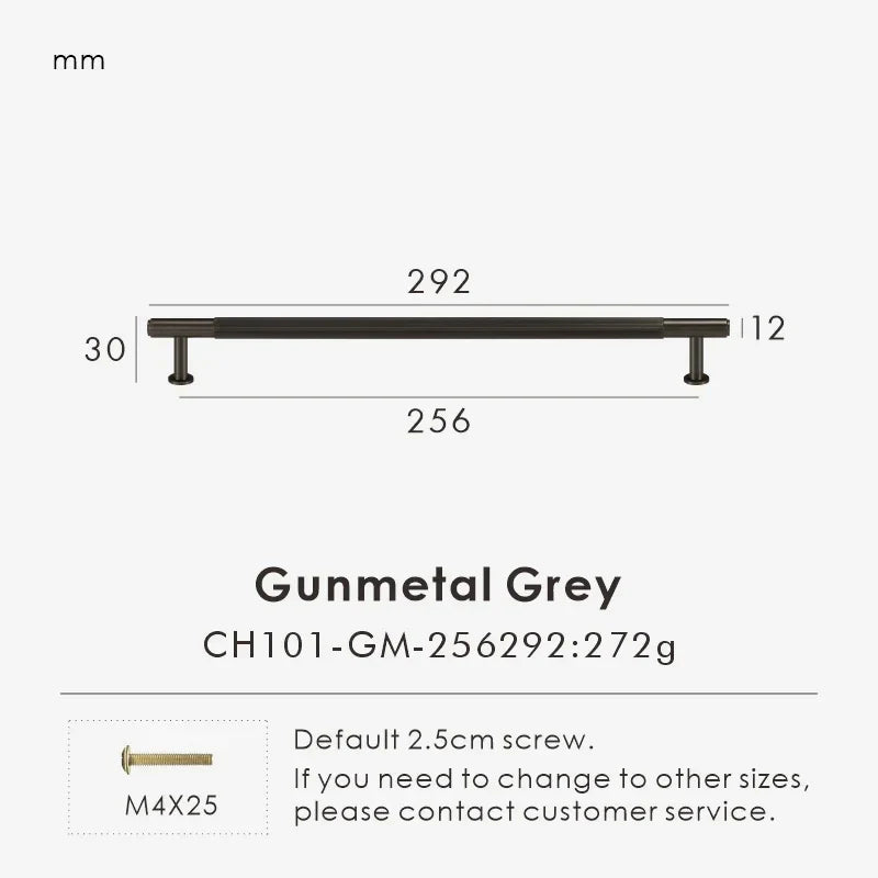 Solid Brass Linear Handle & Knob Set – Modern Textured Cabinet Pulls