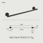 Brass Knurled Bathroom Accessories – Towel Bar, Hooks & Roll Holder Set