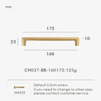 Solid Brass Handle – Simple Gold Cabinet & Drawer Pull
