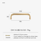 Solid Brass Bent Handle – Simple Modern Cabinet & Drawer Pull