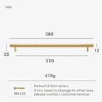Solid Brass Square Door Pull – Long Cabinet & Appliance Handle