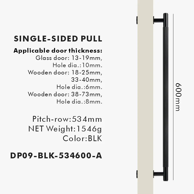 Brass Linear Door Pull Bar – Double or Single-Sided Handle