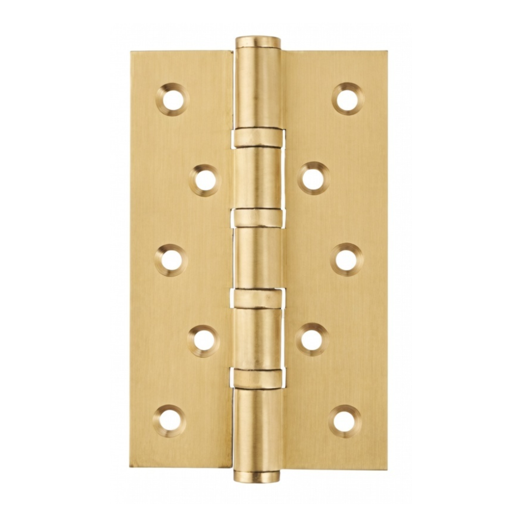 Stepped Brass Butt Hinge — 4" or 5" H × 3.03" W