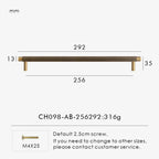Solid Brass Knurled Handle – Modern T-Bar Cabinet & Drawer Pull