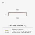 Solid Brass Bent Handle – Simple Modern Cabinet & Drawer Pull