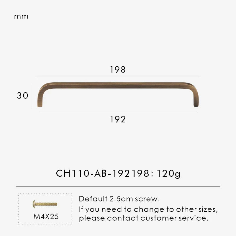 Solid Brass Bent Handle – Simple Modern Cabinet & Drawer Pull