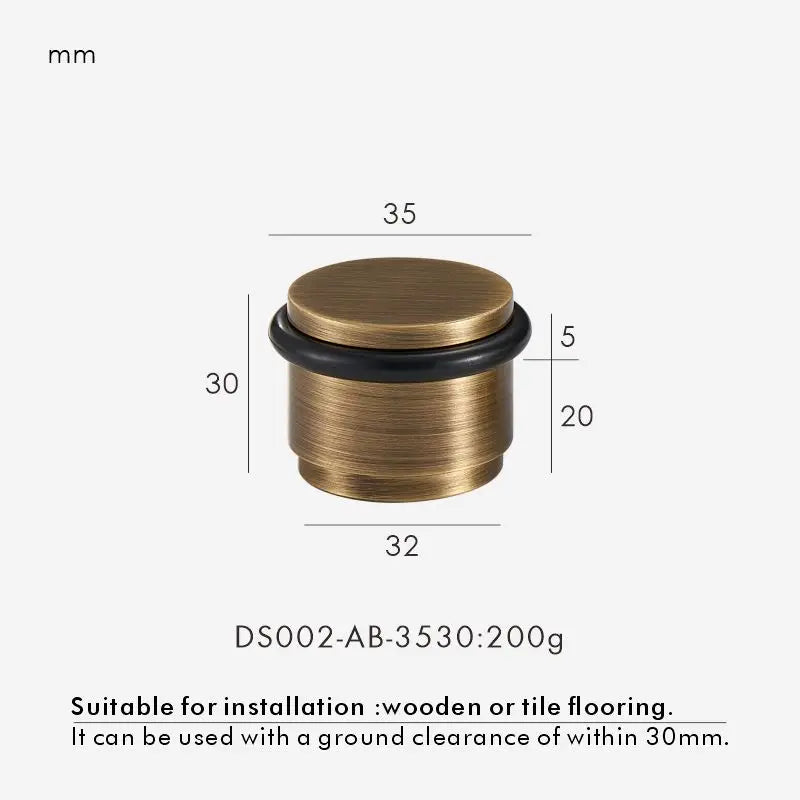 Solid Brass Door Stopper – Heavy-Duty Indoor & Outdoor Use