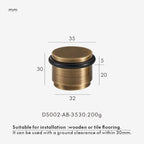 Solid Brass Door Stopper – Heavy-Duty Indoor & Outdoor Use