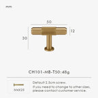 Solid Brass Linear Handle & Knob Set – Modern Textured Cabinet Pulls