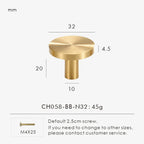 Solid Brass Handle – Simple Gold Cabinet & Drawer Pull