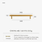 Solid Brass Knurled Handle – Modern T-Bar Cabinet & Drawer Pull