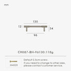 Solid Brass Knurled Knob – Brushed Nickel Luxury Cabinet Handle