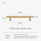 Brass Cross Knurled Handle – Diamond-Cut T-Bar Cabinet & Drawer Pull