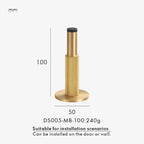 Brass Knurled Door Stopper – Heavy-Duty Floor & Wall Mount