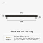 Solid Brass Knurled Handle – Modern T-Bar Cabinet & Drawer Pull