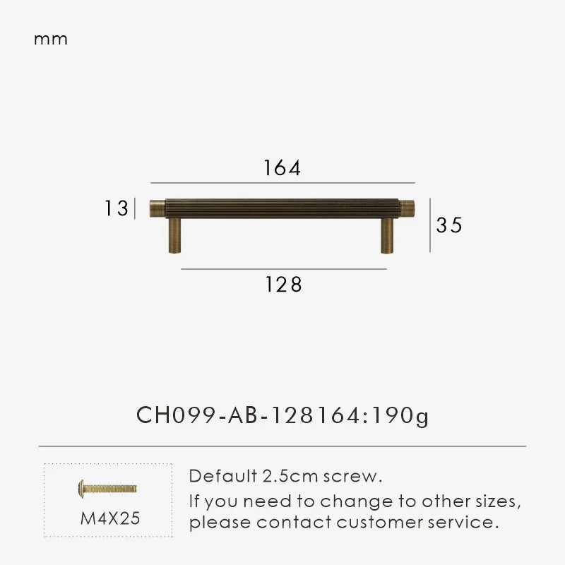 Solid Brass Linear Handle – Modern T-Bar Cabinet & Drawer Pull