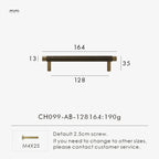 Solid Brass Linear Handle – Modern T-Bar Cabinet & Drawer Pull
