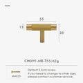 Solid Brass Linear Handle – Modern Kitchen & Cabinet Pull Bar