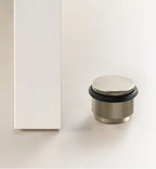 Brass Knurled Door Stopper – Adjustable Height Floor Mount