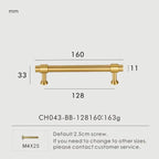 Solid Brass Rope Design Handle – Vintage T-Bar Cabinet & Drawer Pull