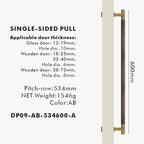 Brass Linear Door Pull Bar – Double or Single-Sided Handle